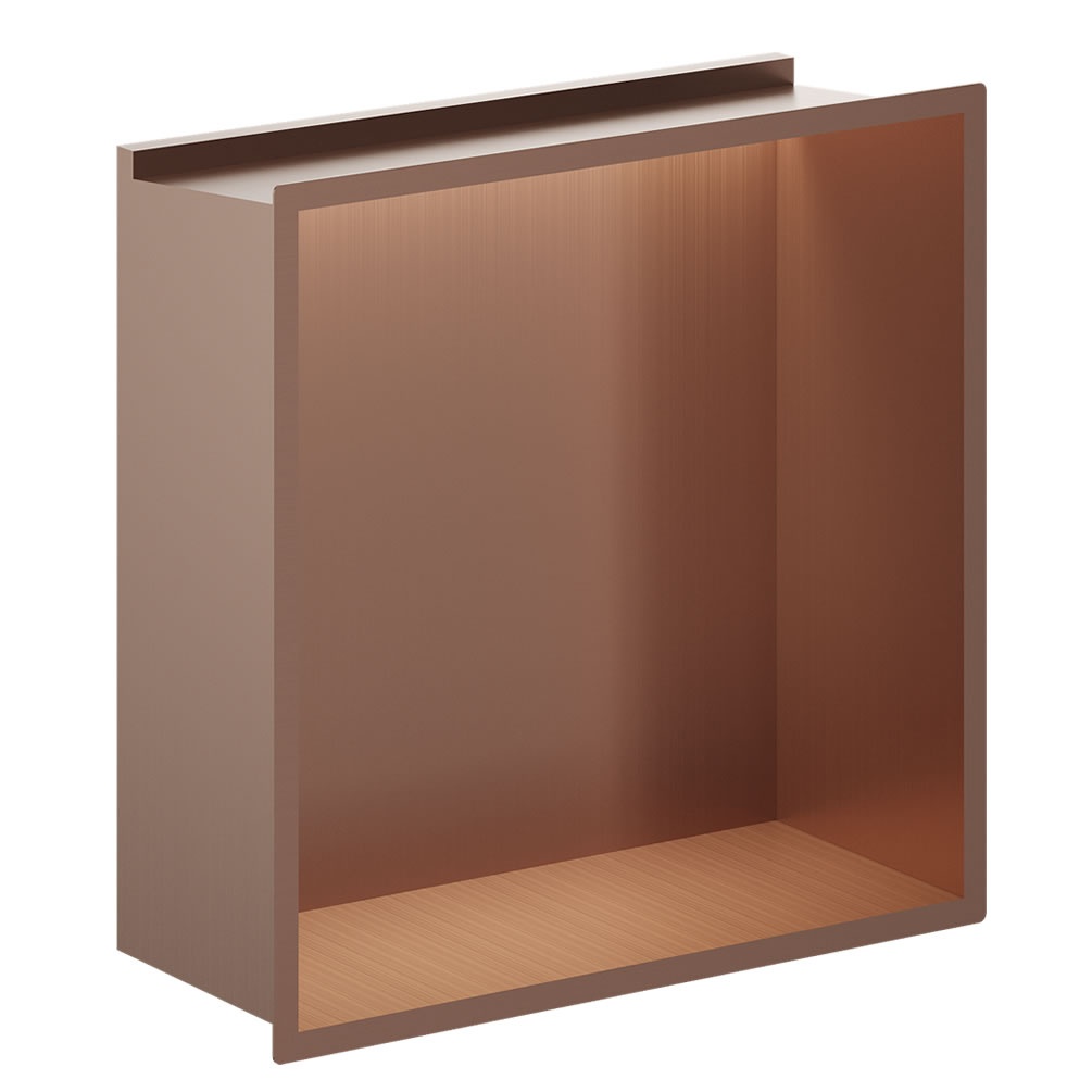 Cutout image of Crosswater Brushed Bronze 305mm LED Shower Niche